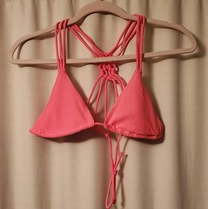 Salmon fun back bikini top
